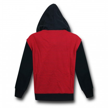 Spider-Man Face Red and Black Kids Reversible Hoodie