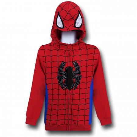 Spectacular Spiderman Masked Kids Costume Hoodie
