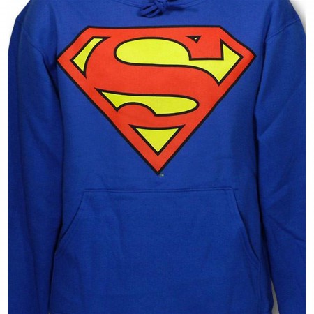 Superman Symbol Royal Hooded Sweatshirt