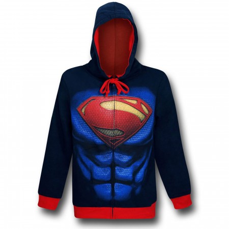 Superman Man of Steel Armor Costume Hoodie