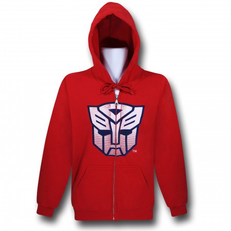 Transformers Autobot Red Zip-Up Hoodie