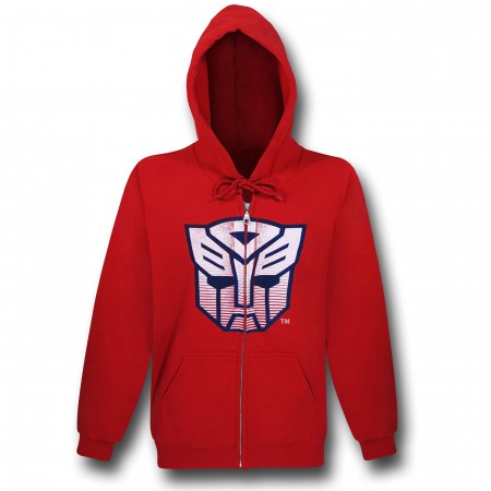 Transformers Autobot Red Zip-Up Hoodie