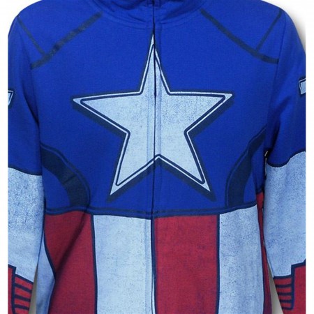 Captain America Youth Costume Hoodie w/Eyes