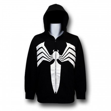 Venom Zip-Up Costume Hoodie w/Eyes