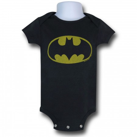Batman Distressed Symbol Infant Snapsuit