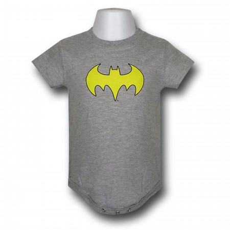 Batgirl Symbol Gray Infant Snapsuit