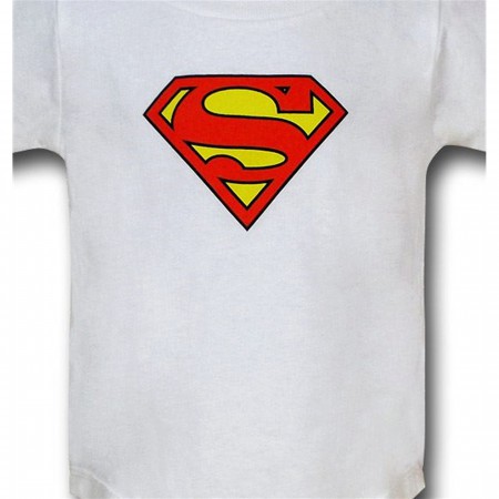 Superman Infant White Snapsuit