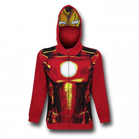 Iron Man Costume Kids Zipper Hoodie with Mask