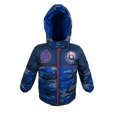 Captain America Shield Kids Puffer Jacket