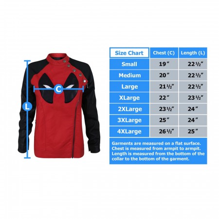 Deadpool Side Zip Moto Women's Jacket