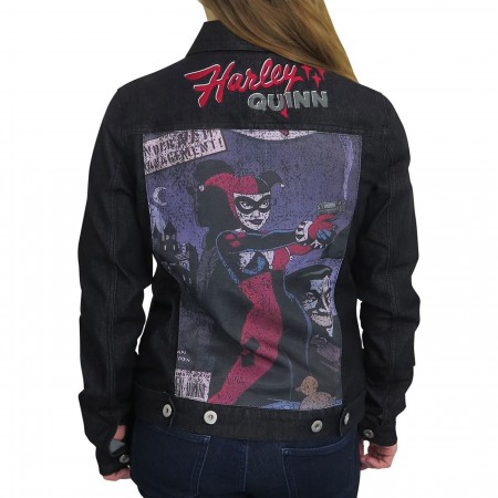 Harley Quinn Animated Women's Denim Jacket