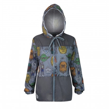 Star Wars Character Heads Sublimated Women's Windbreaker