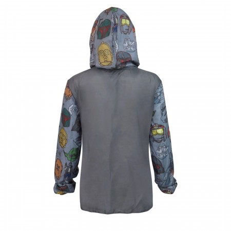 Star Wars Character Heads Sublimated Women's Windbreaker