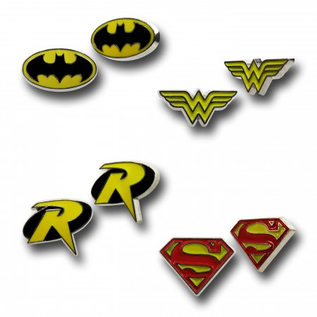 DC Comics Enamel Fill Earring Set