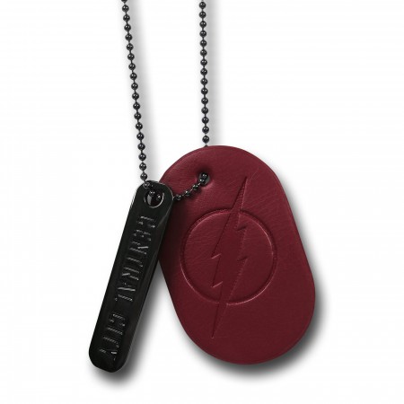 Flash Symbol Rubber and Metal Dog Tag