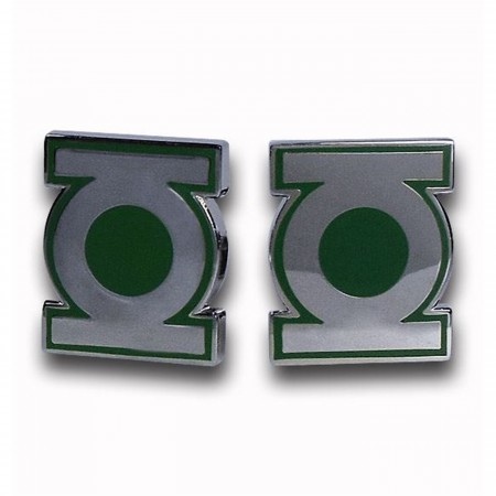 Green Lantern Symbol Green Center Die-Cut Cufflinks