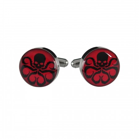 Hydra Red and Black Stainless Steel Plated Cufflinks