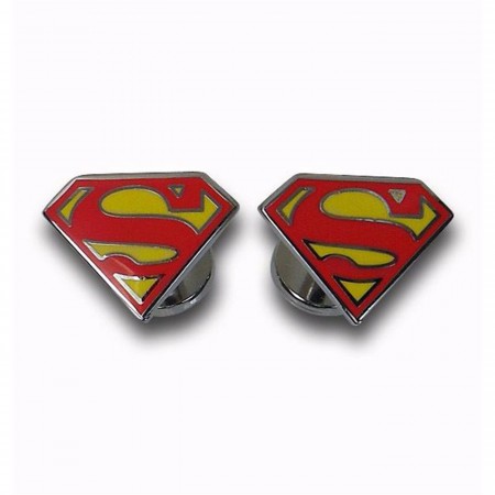Superman Shield Color Enamel Cufflinks
