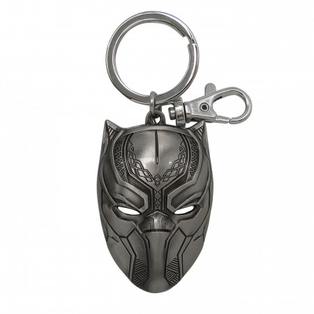 Black Panther Mask Metal Keychain