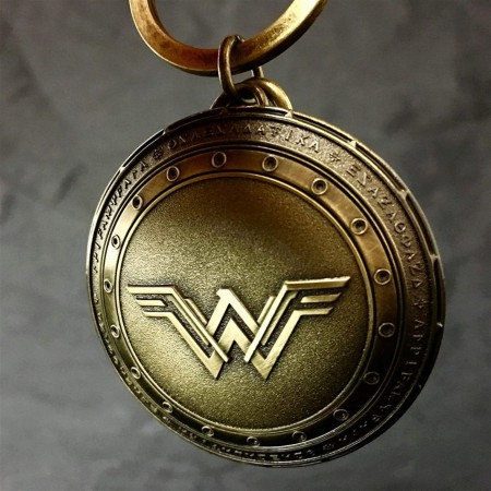 Wonder Woman Movie Shield Pewter Keychain
