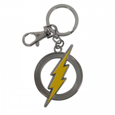 Flash Painted Bolt Pewter Keychain