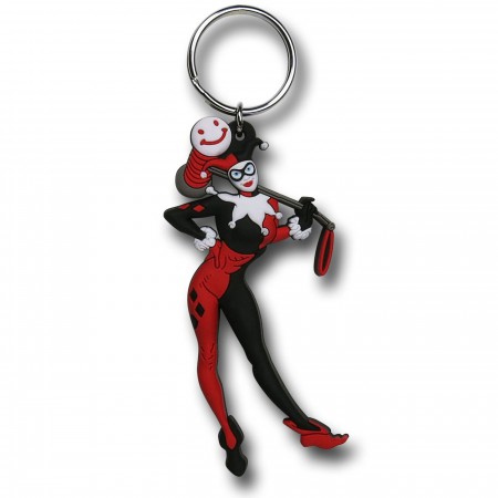 Harley Quinn Soft Touch PVC Keychain