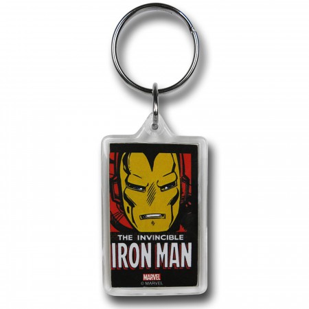 Iron Man Flying Lucite Keychain