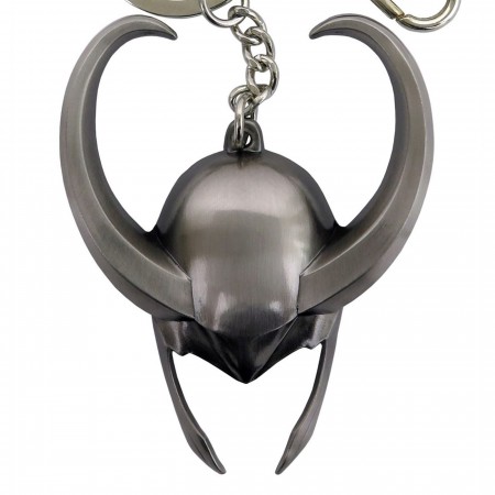 Loki Helmet Pewter Keychain