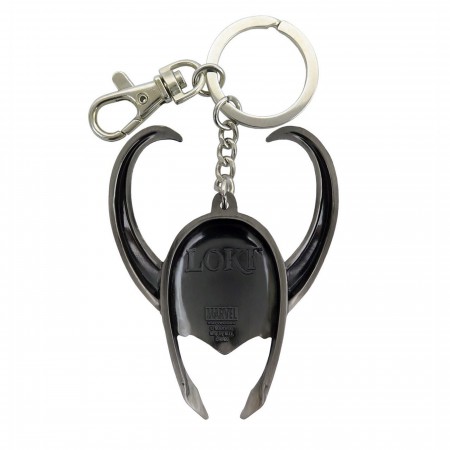 Loki Helmet Pewter Keychain