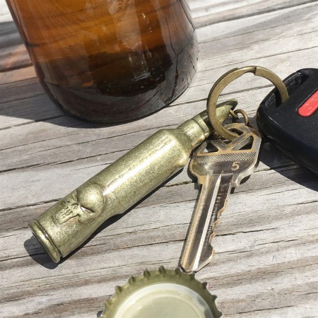 Punisher Bullet Bottle Opener Keychain