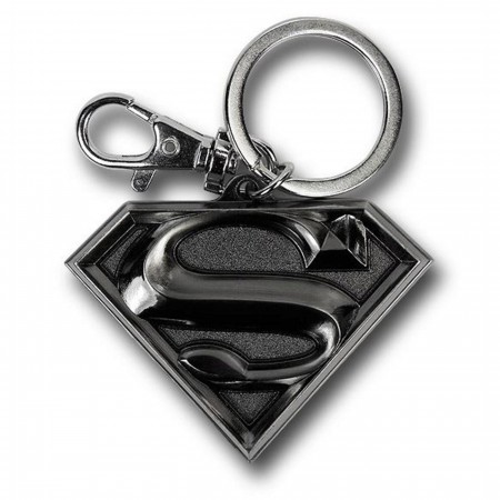 Superman Silver Symbol Pewter Keychain