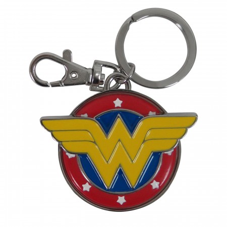 Wonder Woman Symbol Colored Metal Keychain