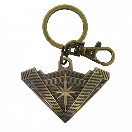 Wonder Woman Movie Tiara Symbol Pewter Keychain