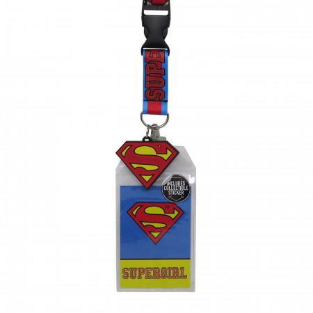 Supergirl Classic Logo Lanyard with PVC Charm