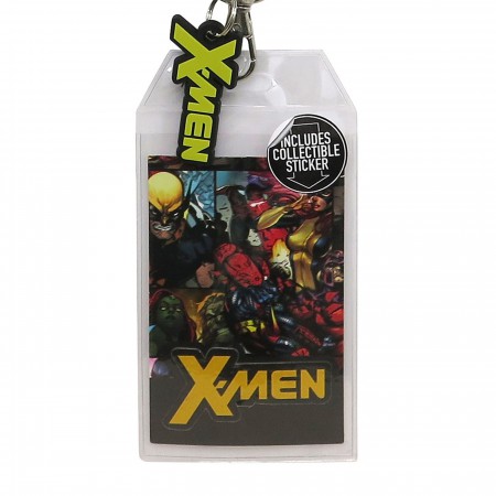 X-Men Comic Collage Lanyard with PVC Charm