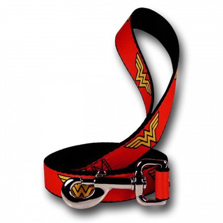 Wonder Woman Symbol Red Dog Leash