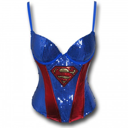Supergirl Women's Sequin Corset