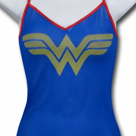 Wonder Woman Mesh Blue Women's Cami/Panty Set