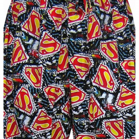Superman Comic Shields Lounge Pants