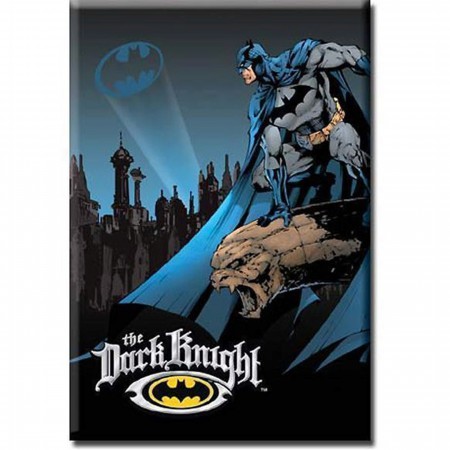 Batman Dark Knight on Stone Gargoyle Magnet