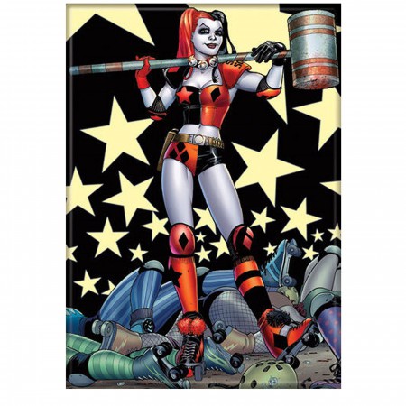 Harley Quinn Hammer & Stars Magnet