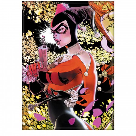 Harley Quinn Petals & Gun Magnet