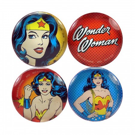 Wonder Woman Logo and Image Magnet Set