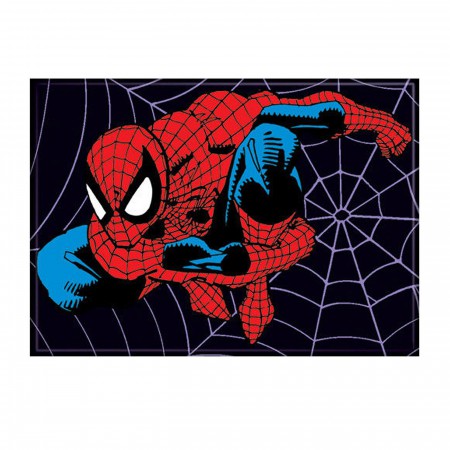 Spiderman & Web On Black Magnet