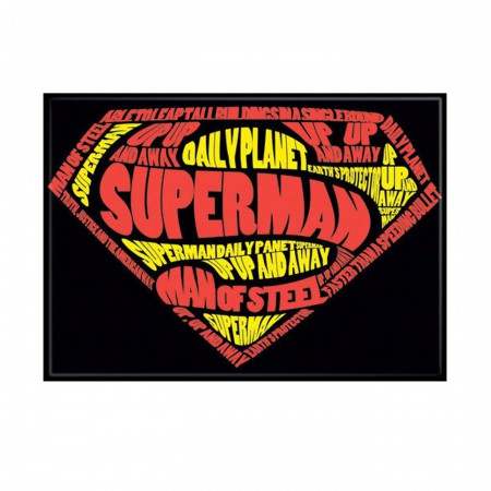 Superman Text Symbol Magnet