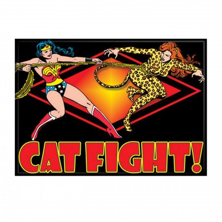 Wonder Woman Cat Fight Magnet