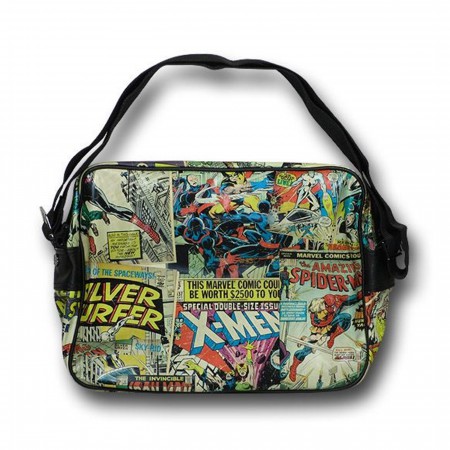 Marvel Classic Cover Mosaic Shoulder Book Bag