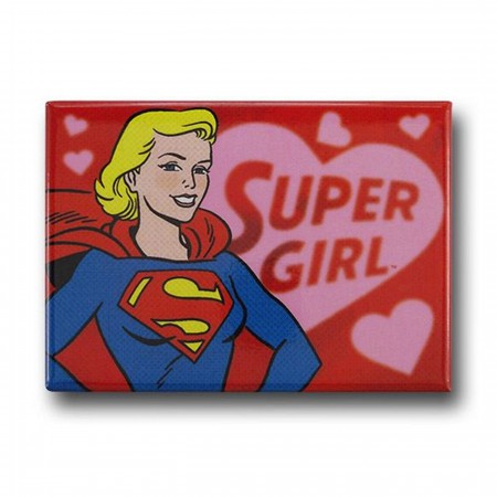 Supergirl Loves Hearts Pocket Mirror