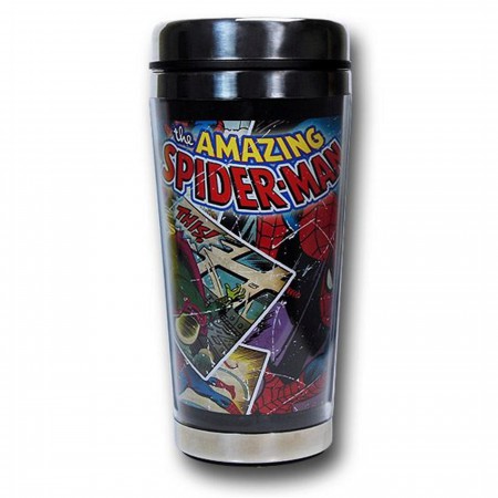 Spiderman Chrome Top Comic Travel Mug
