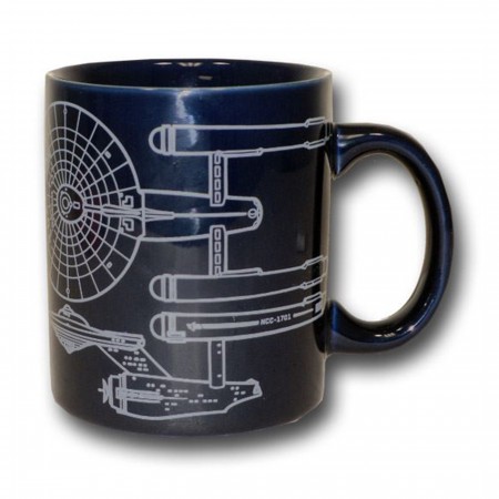 Star Trek Enterprise Diagram 12oz Ceramic Mug